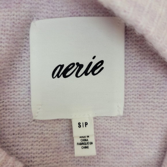 Aerie Unreal Sweater in Lavender Dawn Size S Oversized Drop-Shoulder Cozy Comfy - Picture 9 of 10
